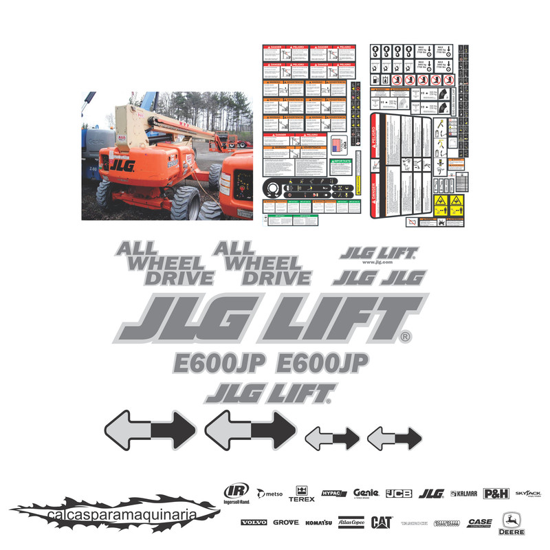 JUEGO DE CALCAS DE RESTAURACION PARA JLG E600JP