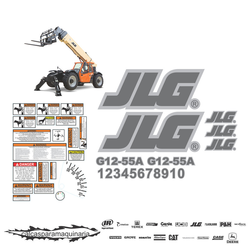 JUEGO DE CALCAS DE RESTAURACION PARA JLG G1255A