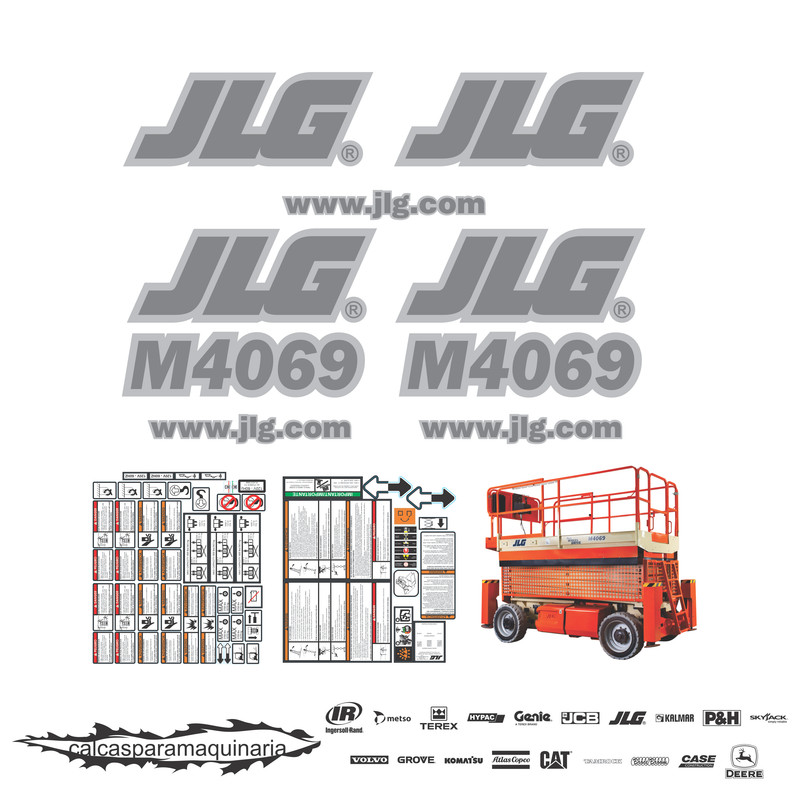 JUEGO DE CALCAS DE RESTAURACION PARA JLG M4069