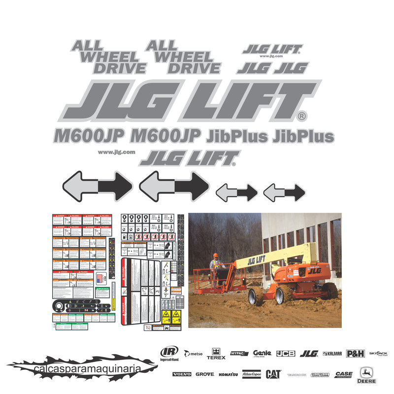 JUEGO DE CALCAS DE RESTAURACION PARA JLG M600JP