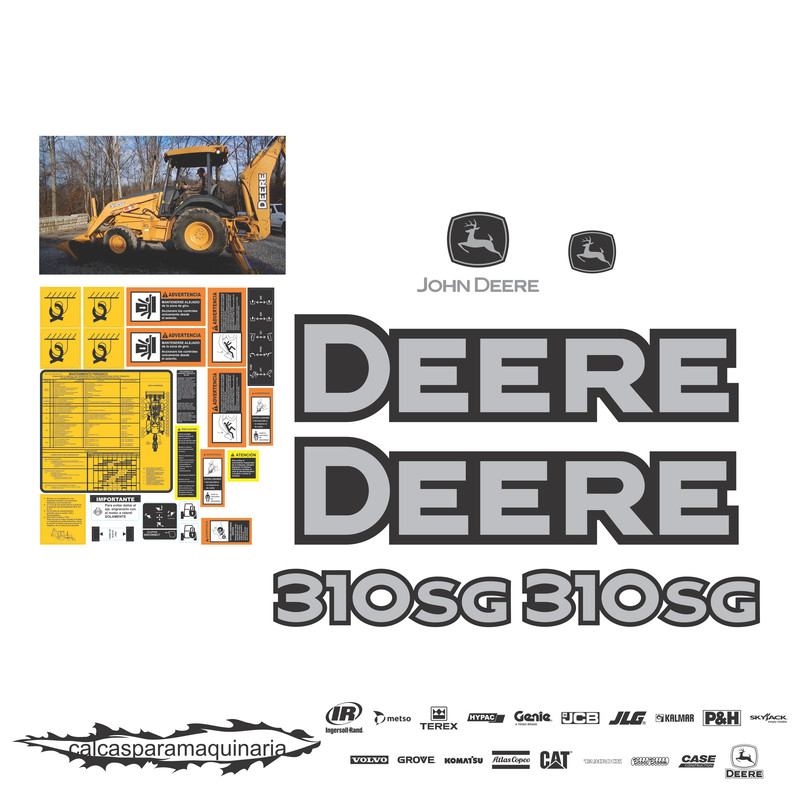 JUEGO DE CALCAS DE RESTAURACION PARA JOHN DEERE 310SG