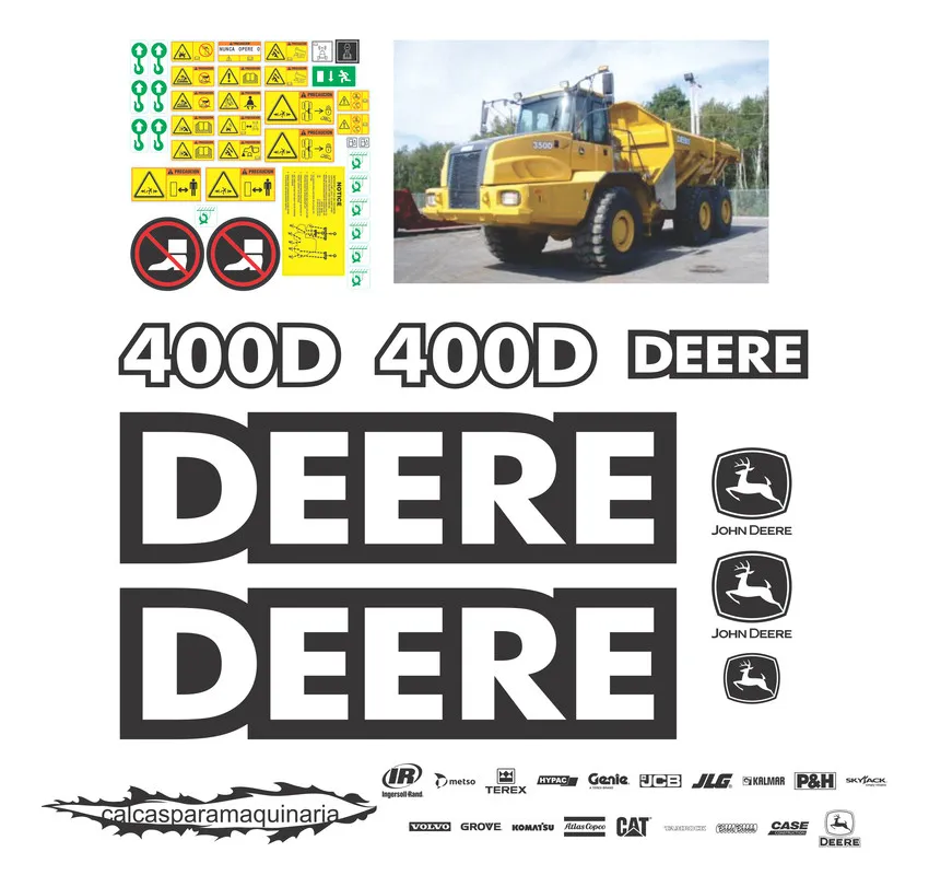 JUEGO DE CALCAS DE RESTAURACION PARA JOHN DEERE 400D NVO