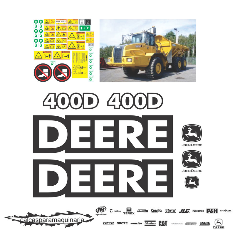 JUEGO DE CALCAS DE RESTAURACION PARA JOHN DEERE 400D VJO