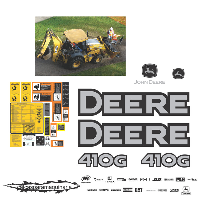 JUEGO DE CALCAS DE RESTAURACION PARA JOHN DEERE 410G NVO