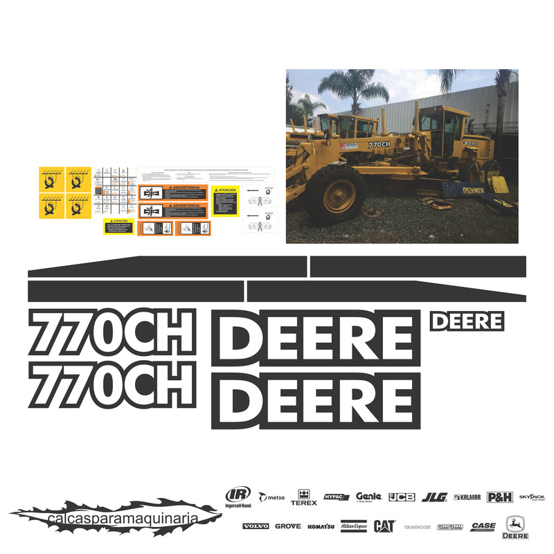 JUEGO DE CALCAS DE RESTAURACION PARA JOHN DEERE 770CH NVO