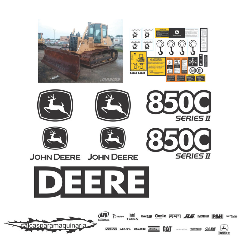 JUEGO DE CALCAS DE RESTAURACION PARA JOHN DEERE 850CS2