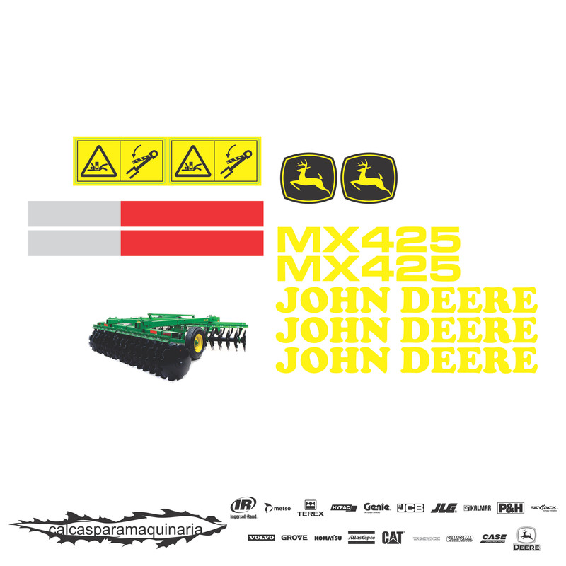 JUEGO DE CALCAS DE RESTAURACION PARA JOHN DEERE MX425