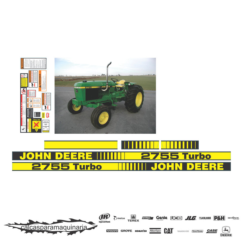 JUEGO DE CALCAS DE RESTAURACION PARA JOHN DEERE 2755
