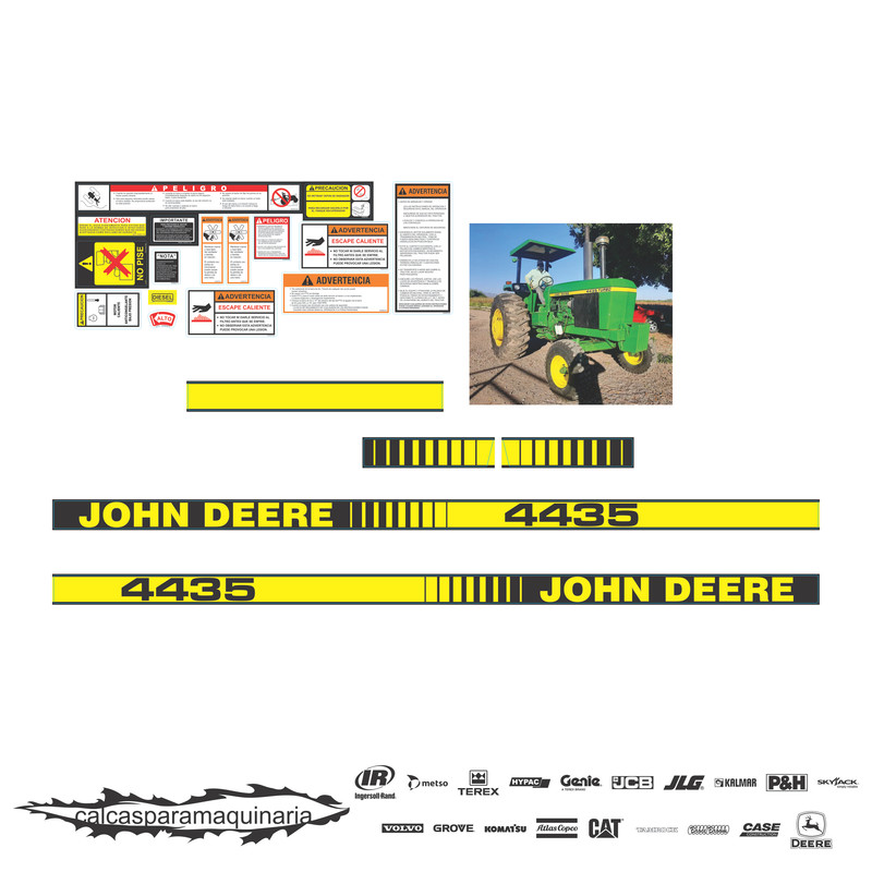 JUEGO DE CALCAS DE RESTAURACION PARA JOHN DEERE 4435
