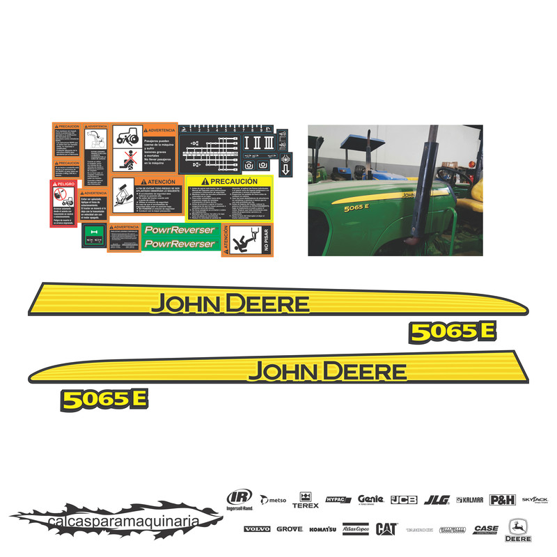 JUEGO DE CALCAS DE RESTAURACION PARA JOHN DEERE 5065E 