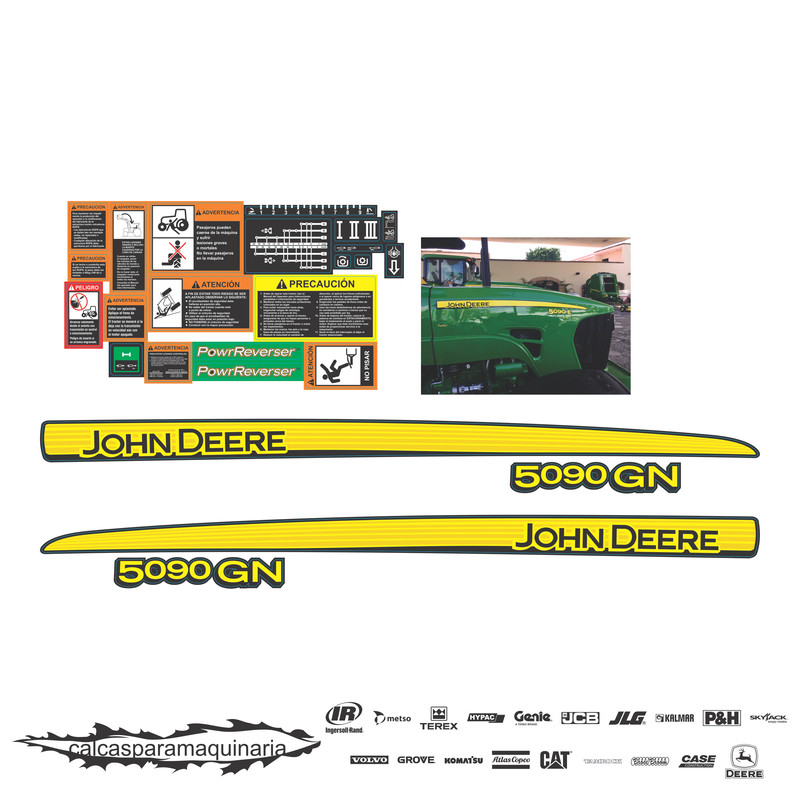 JUEGO DE CALCAS DE RESTAURACION PARA JOHN DEERE 5090GN 