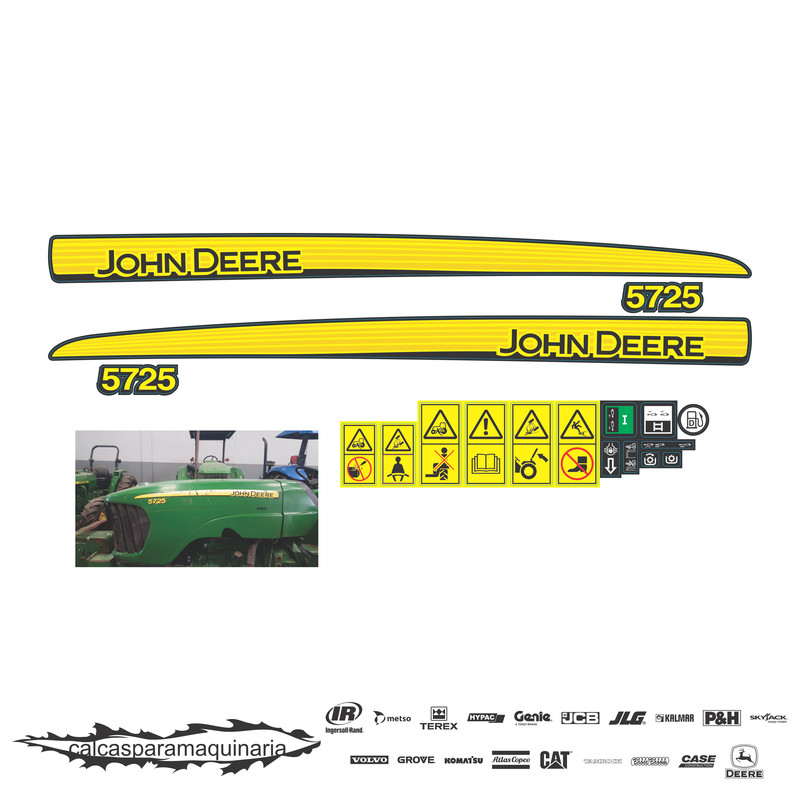 JUEGO DE CALCAS DE RESTAURACION PARA JOHN DEERE 5725 NVO