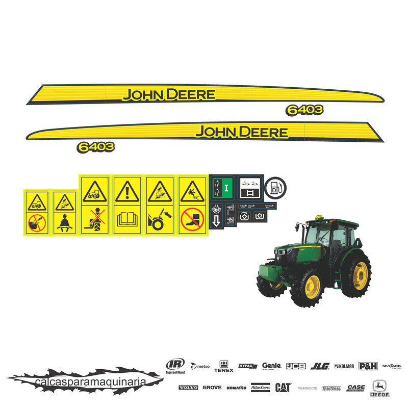 JUEGO DE CALCAS DE RESTAURACION PARA JOHN DEERE 6403