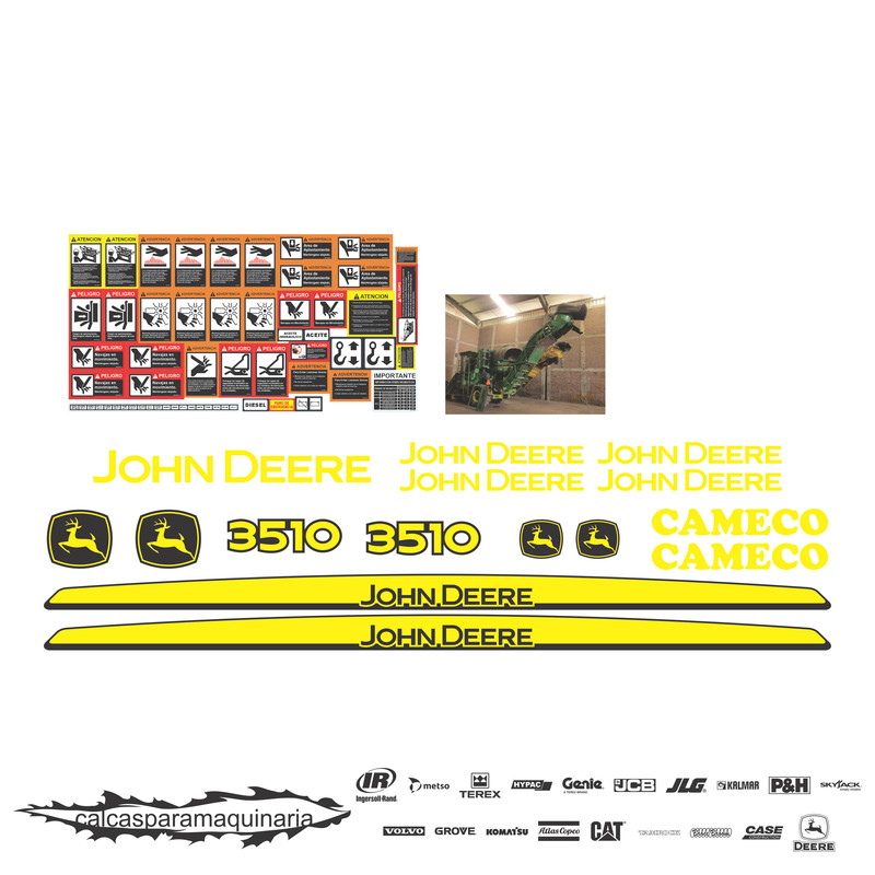 JUEGO DE CALCAS DE RESTAURACION PARA JOHN DEERE 3510