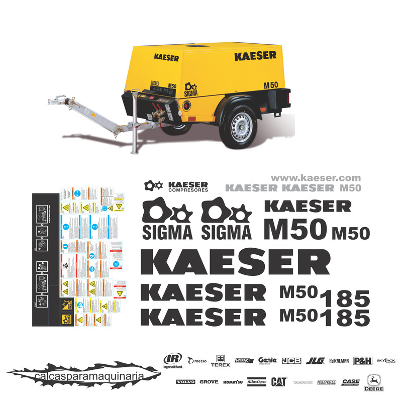 JUEGO DE CALCAS DE RESTAURACION PARA KAESER M50