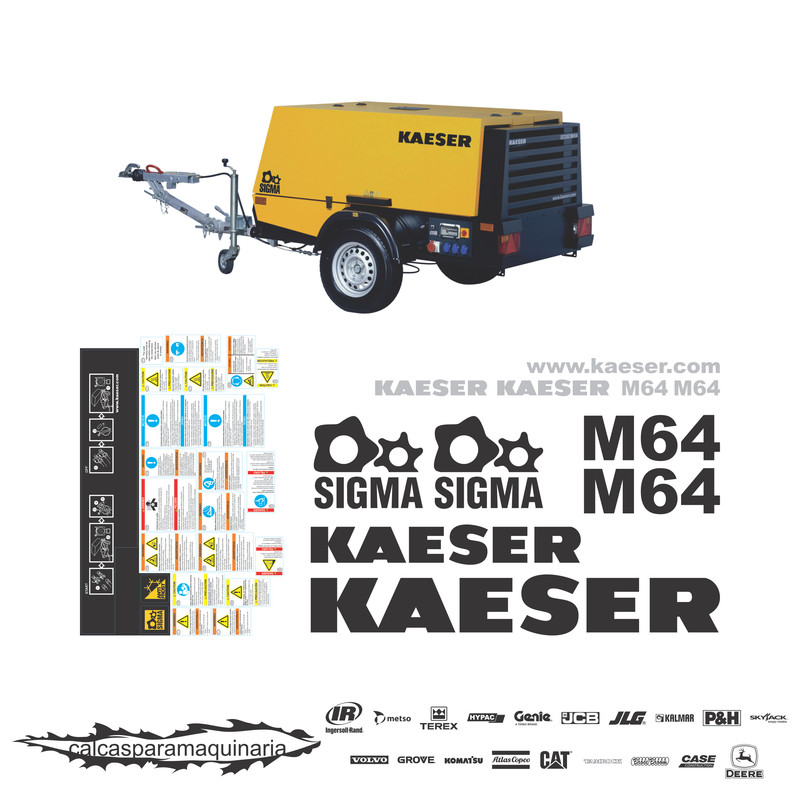 JUEGO DE CALCAS DE RESTAURACION PARA KAESER M64