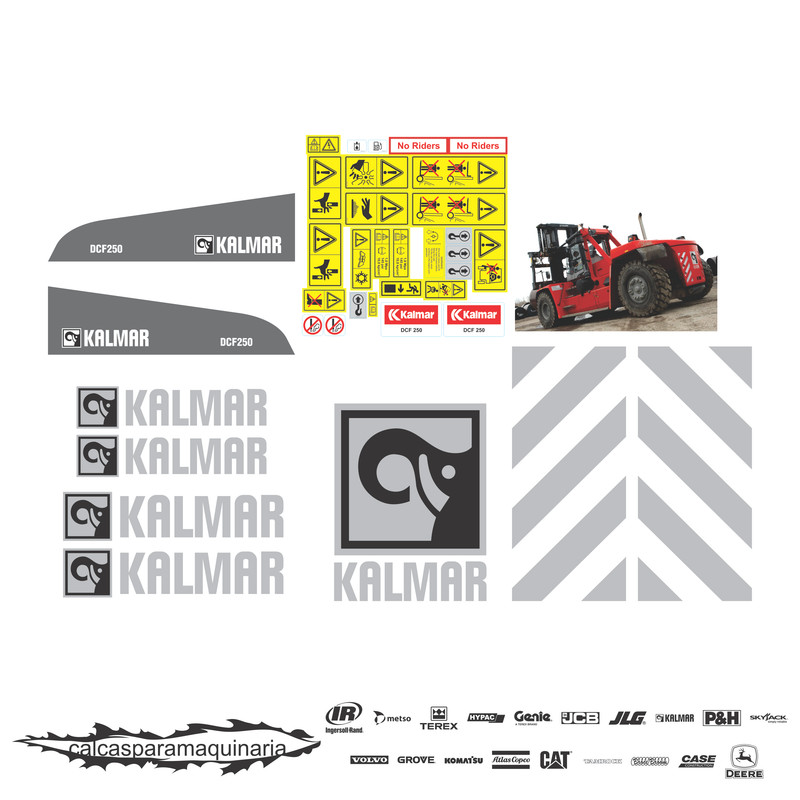 JUEGO DE CALCAS DE RESTAURACION PARA KALMAR DCF250 NVO