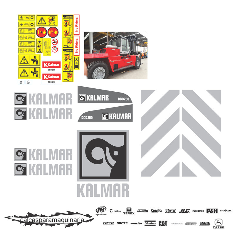 JUEGO DE CALCAS DE RESTAURACION PARA KALMAR DCD250 NVO