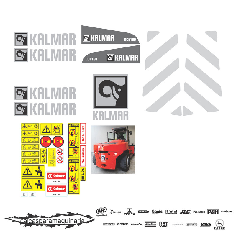 JUEGO DE CALCAS DE RESTAURACION PARA KALMAR DCE160 12