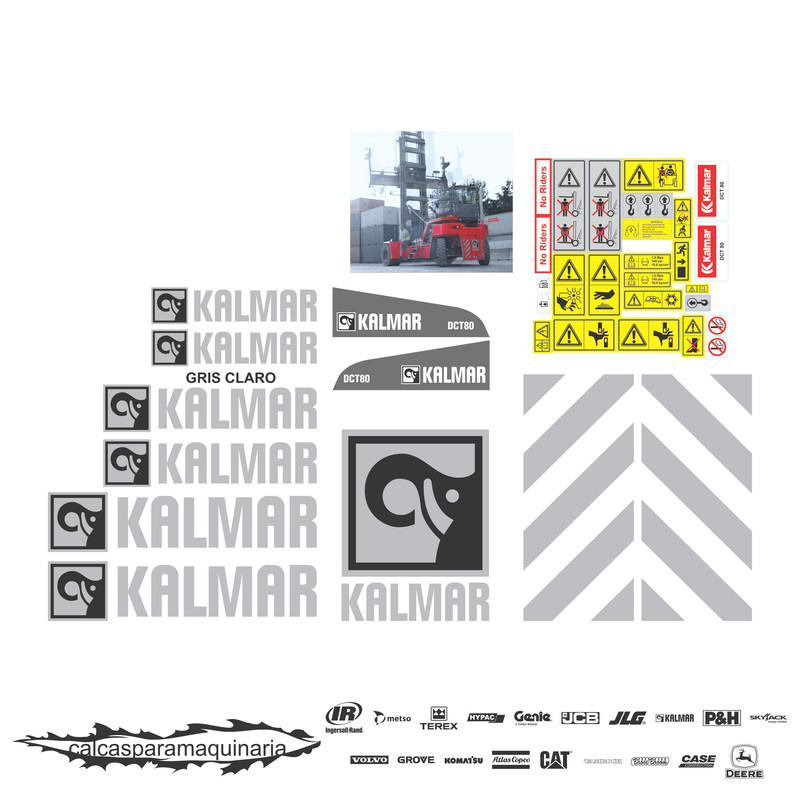 JUEGO DE CALCAS DE RESTAURACION PARA KALMAR DCT80