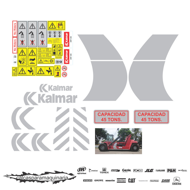 JUEGO DE CALCAS DE RESTAURACION PARA KALMAR DRF450