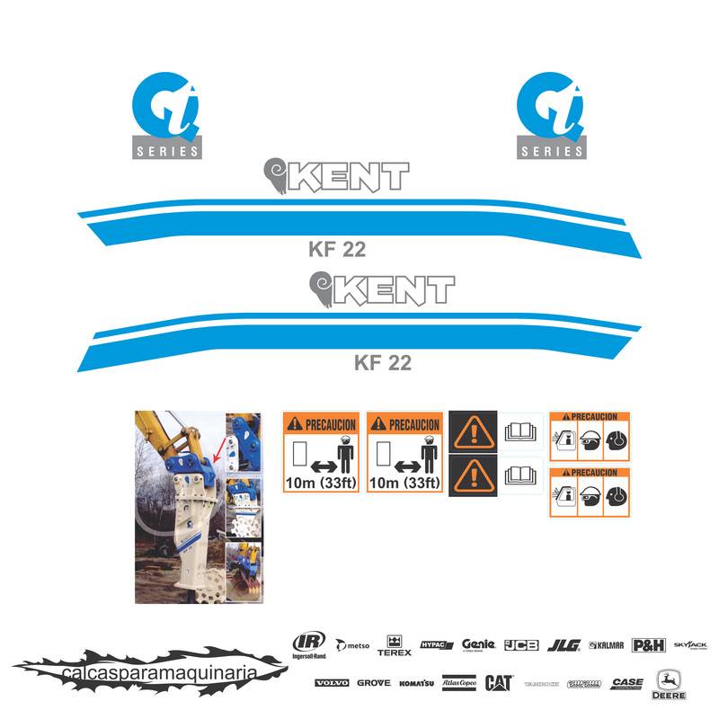 JUEGO DE CALCAS DE RESTAURACION PARA KENT KF22
