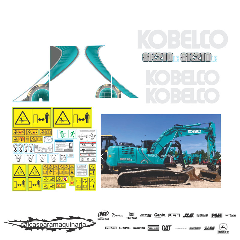 JUEGO DE CALCAS DE RESTAURACION PARA KOBELCO SK210LC