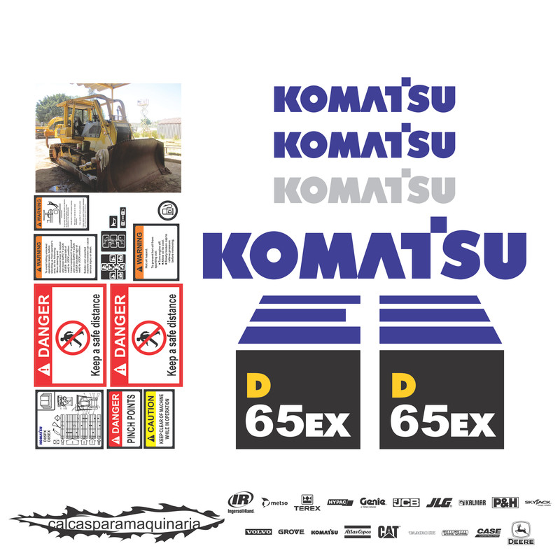 JUEGO DE CALCAS DE RESTAURACION PARA KOMATSU D65EX15