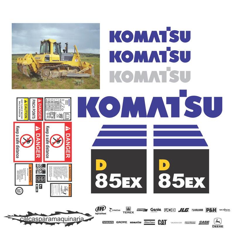 JUEGO DE CALCAS DE RESTAURACION PARA KOMATSU D85EX15