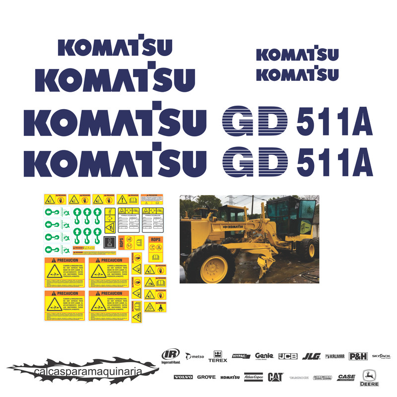 JUEGO DE CALCAS DE RESTAURACION PARA KOMATSU GD511A
