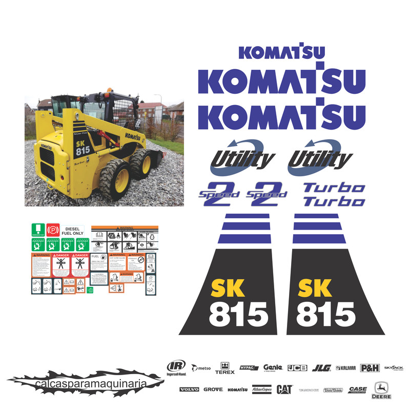 JUEGO DE CALCAS DE RESTAURACION PARA KOMATSU SK815