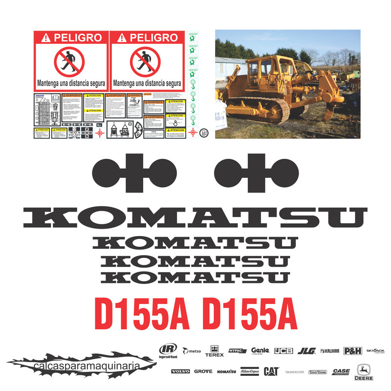 JUEGO DE CALCAS DE RESTAURACION PARA KOMATSU D155A1