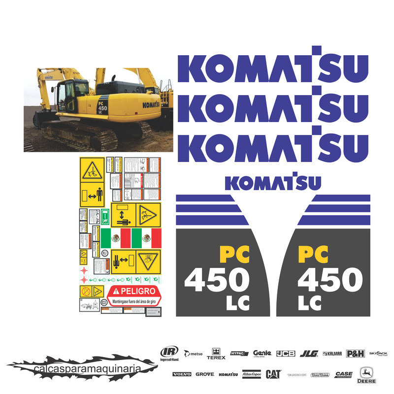 JUEGO DE CALCAS DE RESTAURACION PARA KOMATSU PC450LC8