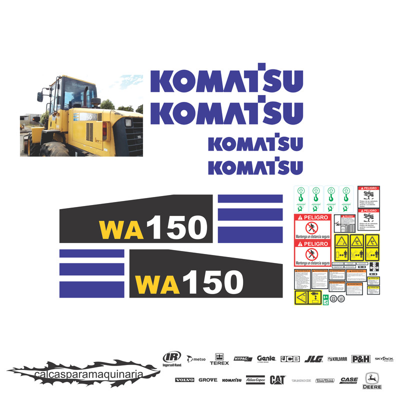 JUEGO DE CALCAS DE RESTAURACION PARA KOMATSU WA1505