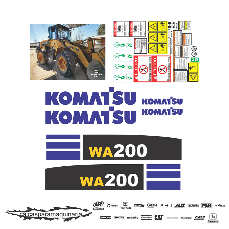 JUEGO DE CALCAS DE RESTAURACION PARA KOMATSU WA200-5