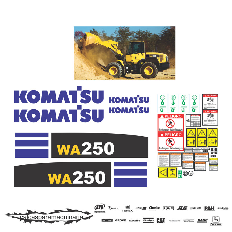 JUEGO DE CALCAS DE RESTAURACION PARA KOMATSU WA250-5