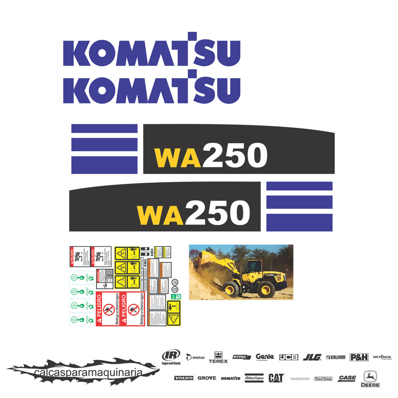 JUEGO DE CALCAS DE RESTAURACION PARA KOMATSU WA2506