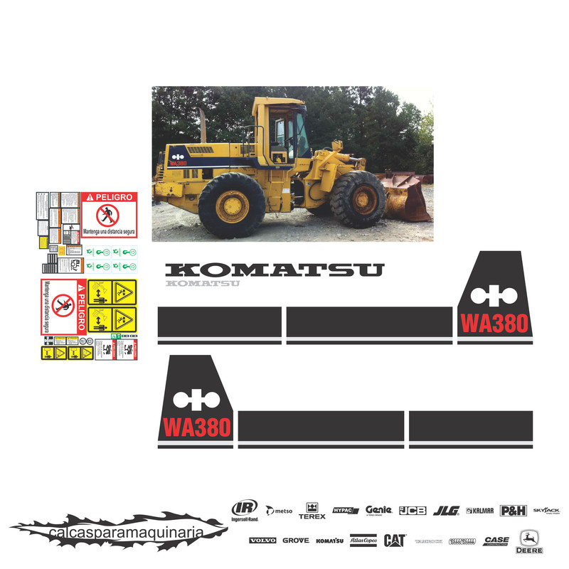 JUEGO DE CALCAS DE RESTAURACION PARA KOMATSU WA3801