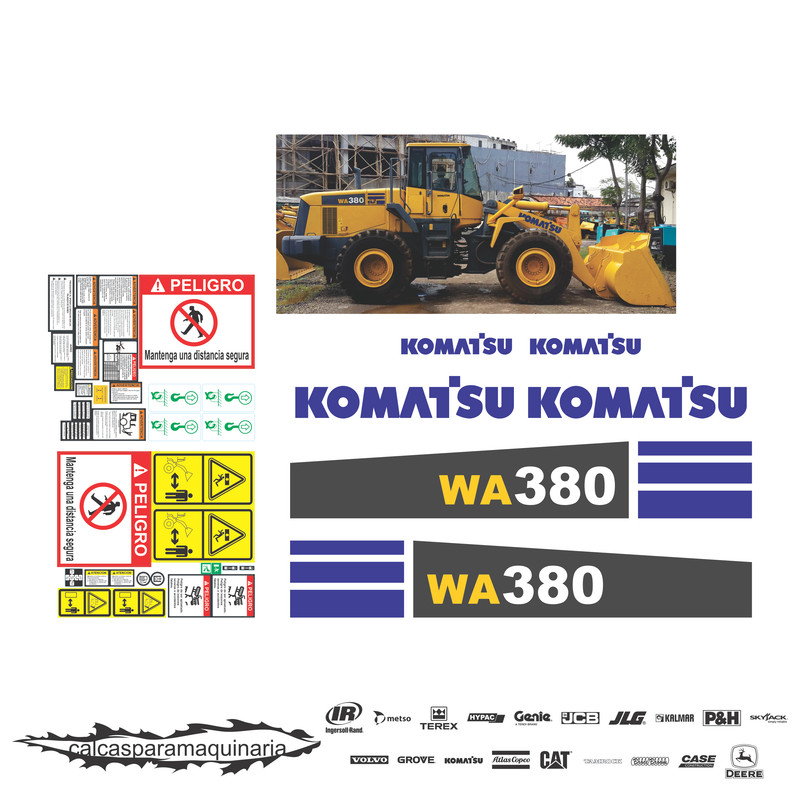 JUEGO DE CALCAS DE RESTAURACION PARA KOMATSU WA3805