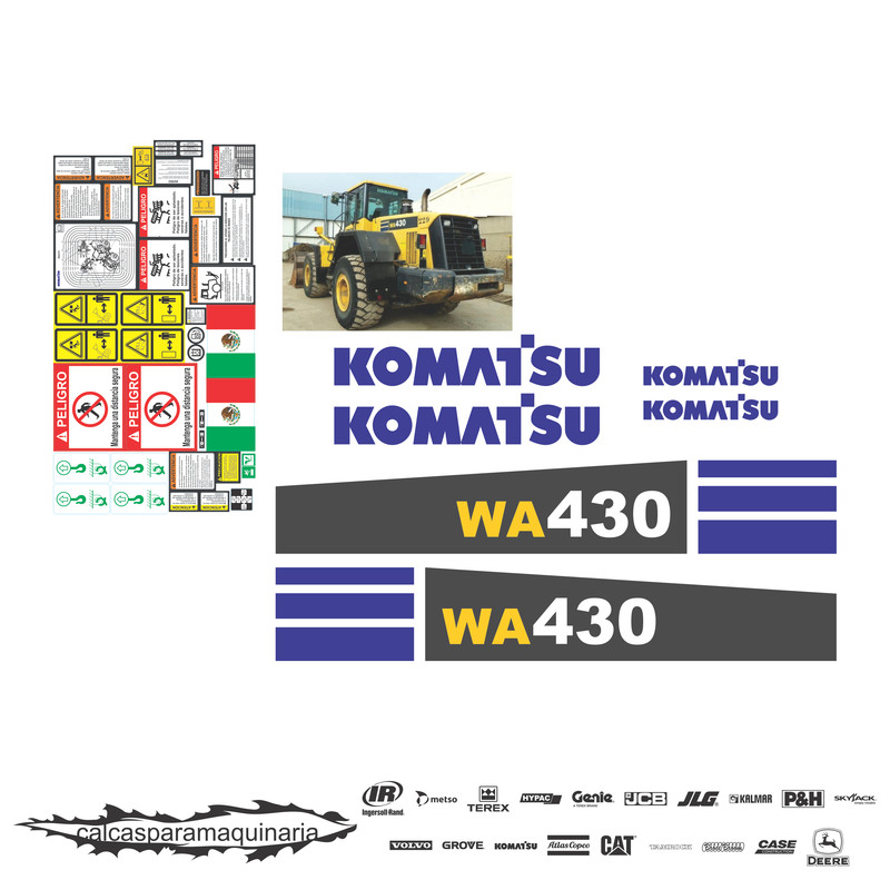 JUEGO DE CALCAS DE RESTAURACION PARA KOMATSU WA4306