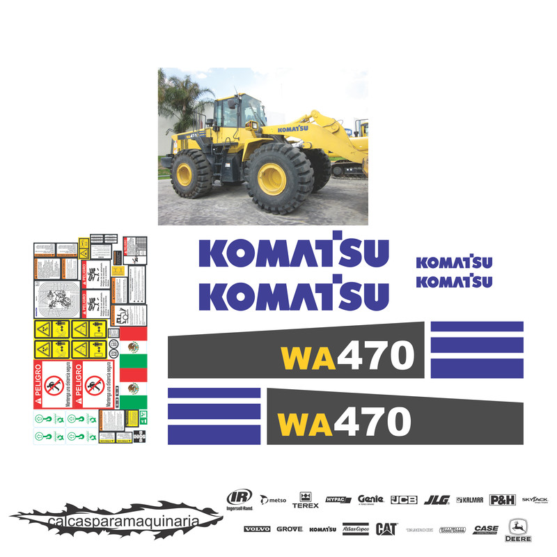 JUEGO DE CALCAS DE RESTAURACION PARA KOMATSU WA470-5