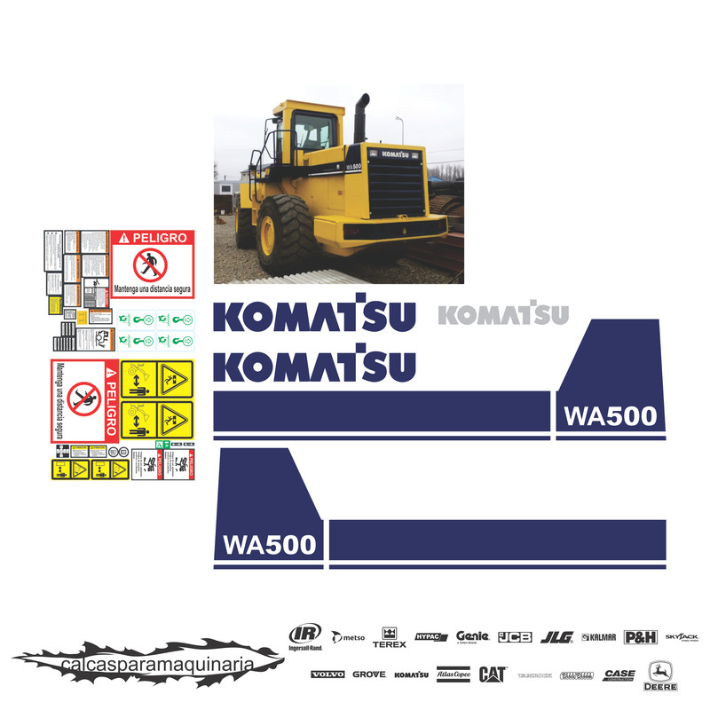 JUEGO DE CALCAS DE RESTAURACION PARA KOMATSU WA500-1