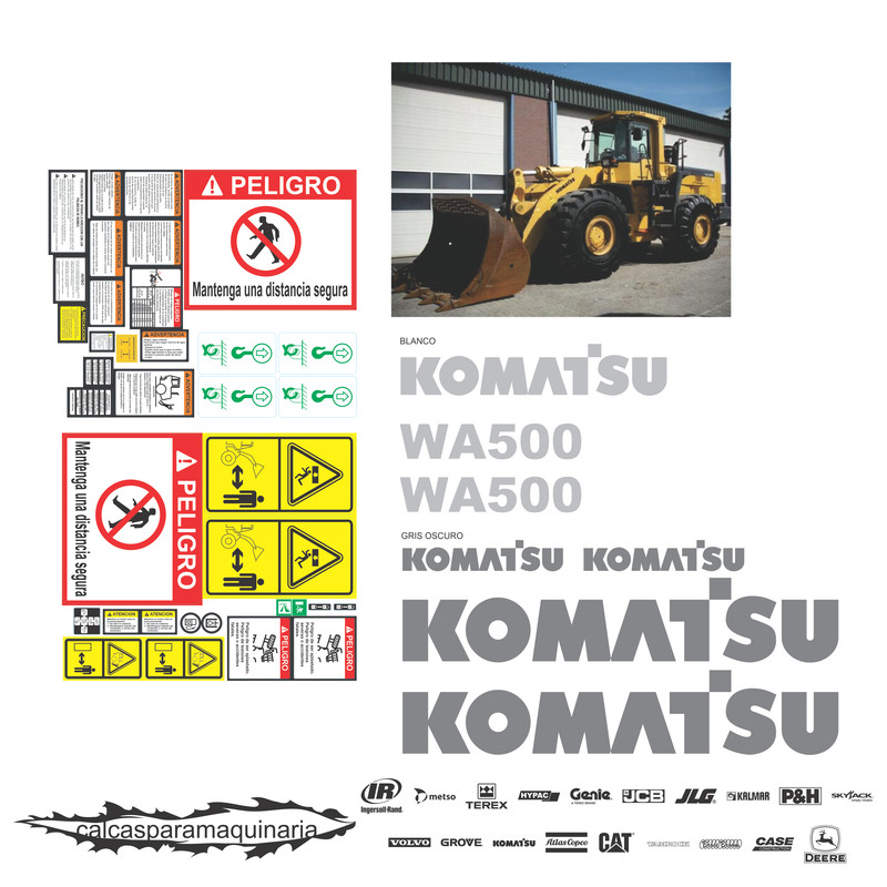 JUEGO DE CALCAS DE RESTAURACION PARA KOMATSU WA500-3