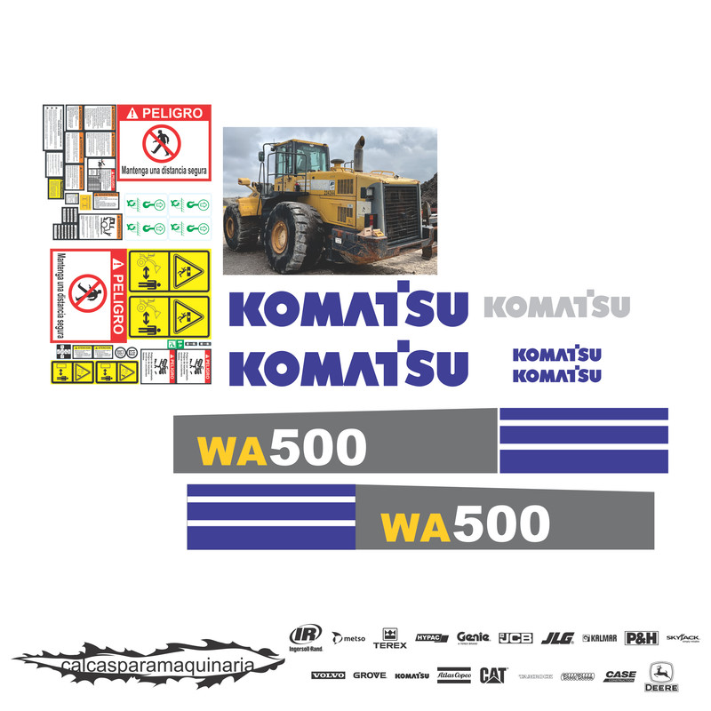 JUEGO DE CALCAS DE RESTAURACION PARA KOMATSU WA500-6
