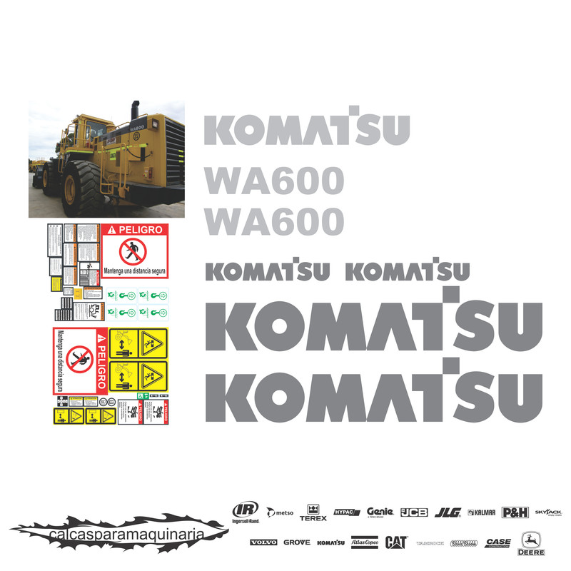 JUEGO DE CALCAS DE RESTAURACION PARA KOMATSU WA600-3