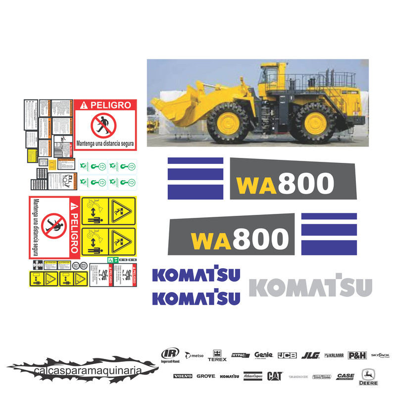 JUEGO DE CALCAS DE RESTAURACION PARA KOMATSU WA800-3