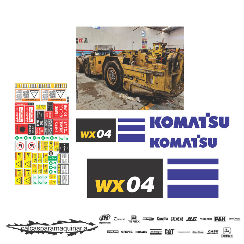 JUEGO DE CALCAS DE RESTAURACION PARA KOMATSU WX04