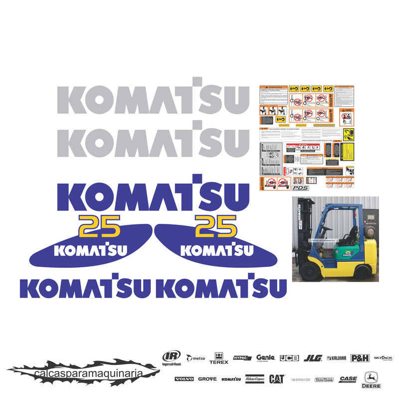 JUEGO DE CALCAS DE RESTAURACION PARA KOMATSU FG25