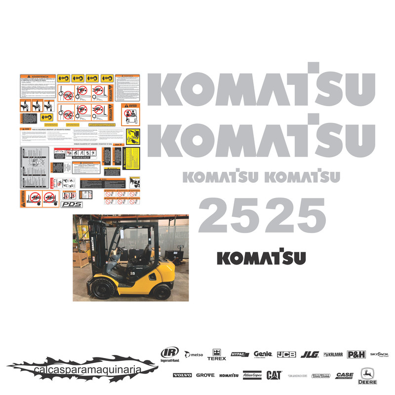 JUEGO DE CALCAS DE RESTAURACION PARA KOMATSU FG25-2