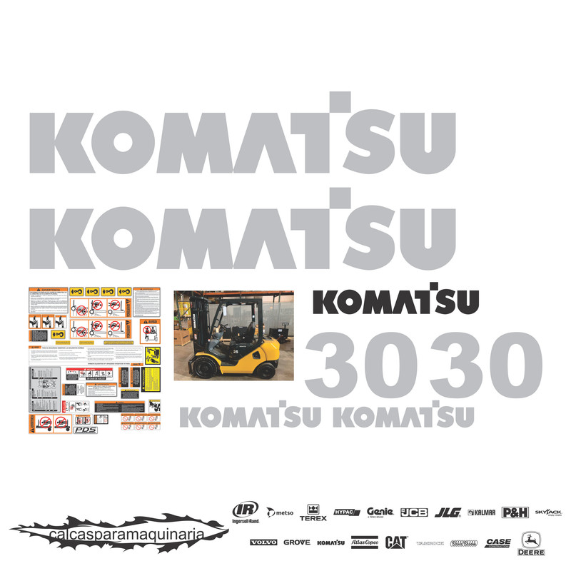 JUEGO DE CALCAS DE RESTAURACION PARA KOMATSU FG30-2